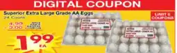 Superior Grocers Superior Extra Large Grade AA Eggs offer