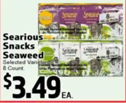 Superior Grocers Searious Snacks Seaweed offer