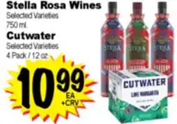 Superior Grocers Stella Rosa Wines, Cutwater offer