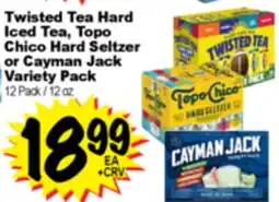 Superior Grocers Twisted Tea Hard Iced Tea, Topo Chico Hard Seltzer or Cayman Jack Variety Pack offer