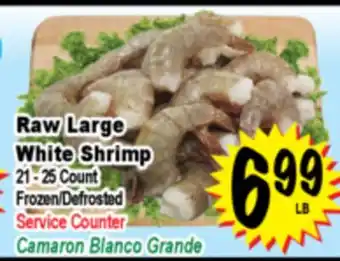 Superior Grocers Raw Large White Shrimp offer