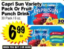 Superior Grocers Capri Sun Variety Pack Or Fruit Punch Drink offer