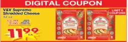Superior Grocers V&V Supremo Shredded Cheese offer