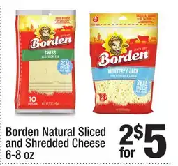 Super King Markets Borden Natural Sliced and Shredded Cheese offer