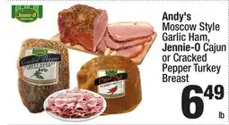 Super King Markets Andy's Moscow Style Garlic Ham, Jennie-O Cajun or Cracked Pepper Turkey Breast offer