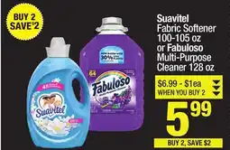 Super King Markets Suavitel Fabric Softener 100-105 oz or Fabuloso Multi-Purpose Cleaner 128 oz offer