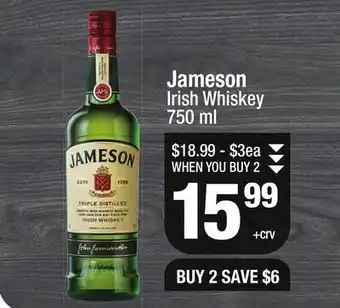 Super King Markets Jameson Irish Whiskey offer