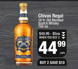 Super King Markets Chivas Regal 18 Yr Old Blended Scotch Whisky offer