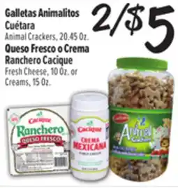 El Super Fresh Animal Crackers, 20.45 Oz. Fresh Cheese, 10 Oz. or Cremas, 15 Oz offer