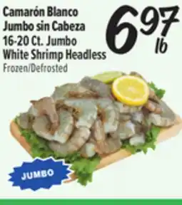 El Super Fresh 16-20 Ct. Jumbo White Shrimp Headless offer