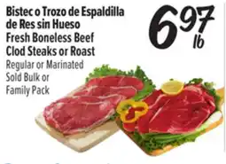 El Super Fresh Fresh Boneless Beef Clod Steaks or Roast offer