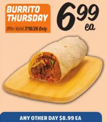 El Super Fresh BURRITO THURSDAY offer