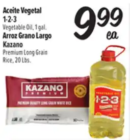 El Super 1-2-3 Vegetable Oil, 1 gal., Kazano Premium Long Grain Rice, 20Lbs offer