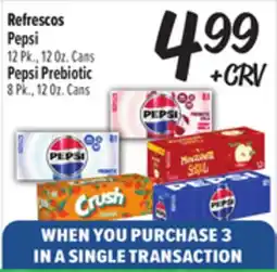 El Super Pepsi 12 Pk., 12 Oz. Cans or Prebiotic 8 Pk., 12 Oz. Cans offer