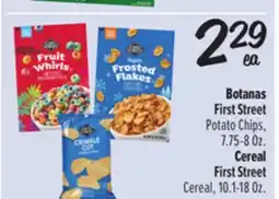 El Super First Street Potato Chips, 7.75-8 Oz. First Street Cereal, 10.1-18 Oz offer