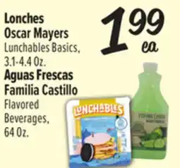 El Super Oscar Mayers Lunchables Basics,3.1-4.4 Oz. Familia Castillo Flavored Beverages, 64 Oz offer