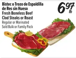 El Super Fresh Boneless Beef Clod Steaks or Roast offer