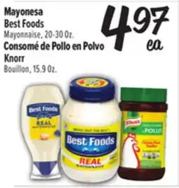 El Super Best Foods Mayonnaise, 20-30Oz. or Knorr Bouillon, 15.9Oz offer