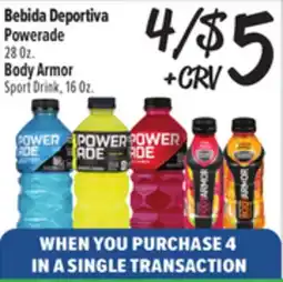 El Super Powerade 28Oz. Body Armor Sport Drink, 16Oz offer