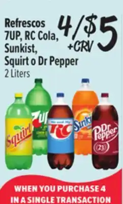 El Super 7UP, RC Cola,Sunkist, Squirt or Dr Pepper offer