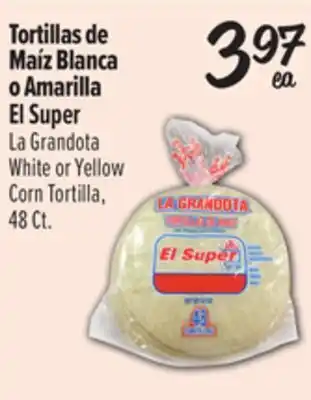 El Super White or Yellow Corn Tortilla offer