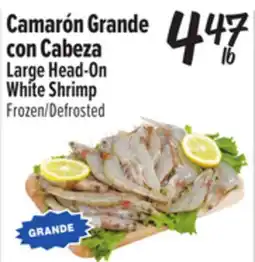 El Super Large Head-On White Shrimp offer