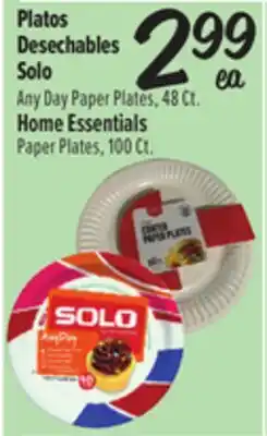 El Super Solo Any Day Paper Plates, 48 Ct. or Home Essentials Paper Plates, 100 Ct offer
