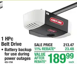 Menards 1 HPc Belt Drive offer