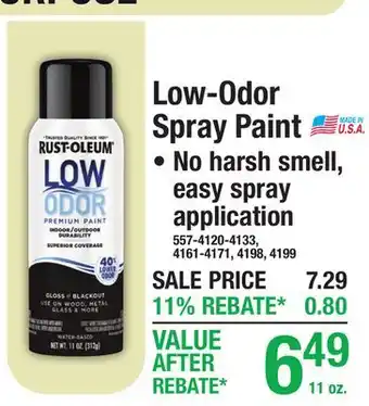 Menards Low-Odor Spray Paint offer