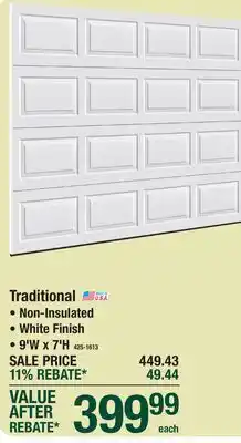Menards Traditional offer