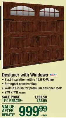 Menards Designer with Windows offer