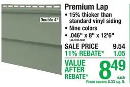 Menards Premium Lap TIMBERCREST VINYL offer
