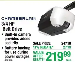 Menards 3/4 HP Belt Drive offer