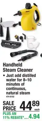Menards Handheld Steam Cleaner offer