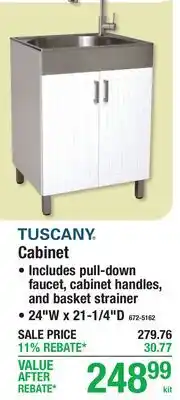 Menards TUSCANY. Cabinet offer