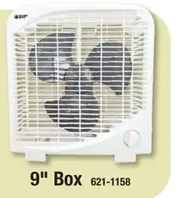 Menards 9 Box Portable Fan offer