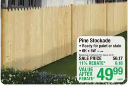 Menards Pine Stockade offer