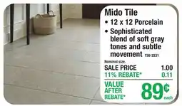 Menards Mido Tile offer