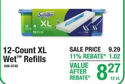Menards 12-Count XL Wet Refills offer