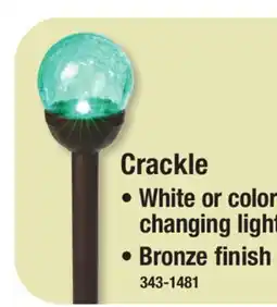 Menards Crackle Solar LED Landscape Light offer