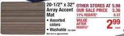 Menards 20-1/2 x 32 Array Accent Mat offer