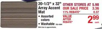Menards 20-1/2 x 32 Array Accent Mat offer