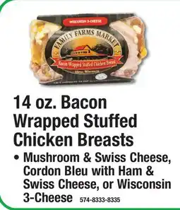 Menards 14 oz. Bacon Wrapped Stuffed Chicken Breasts offer