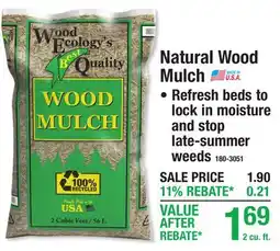 Menards Natural Wood Mulch offer