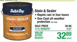 Menards Stain & Sealer offer