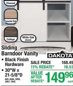 Menards Sliding Barndoar Vanity offer