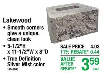 Menards Lakewood offer