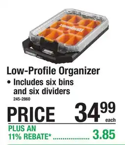 Menards Low-Profile Organizer offer
