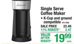 Menards Single Serve Coffee Maker offer