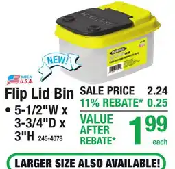 Menards Flip Lid Bin offer